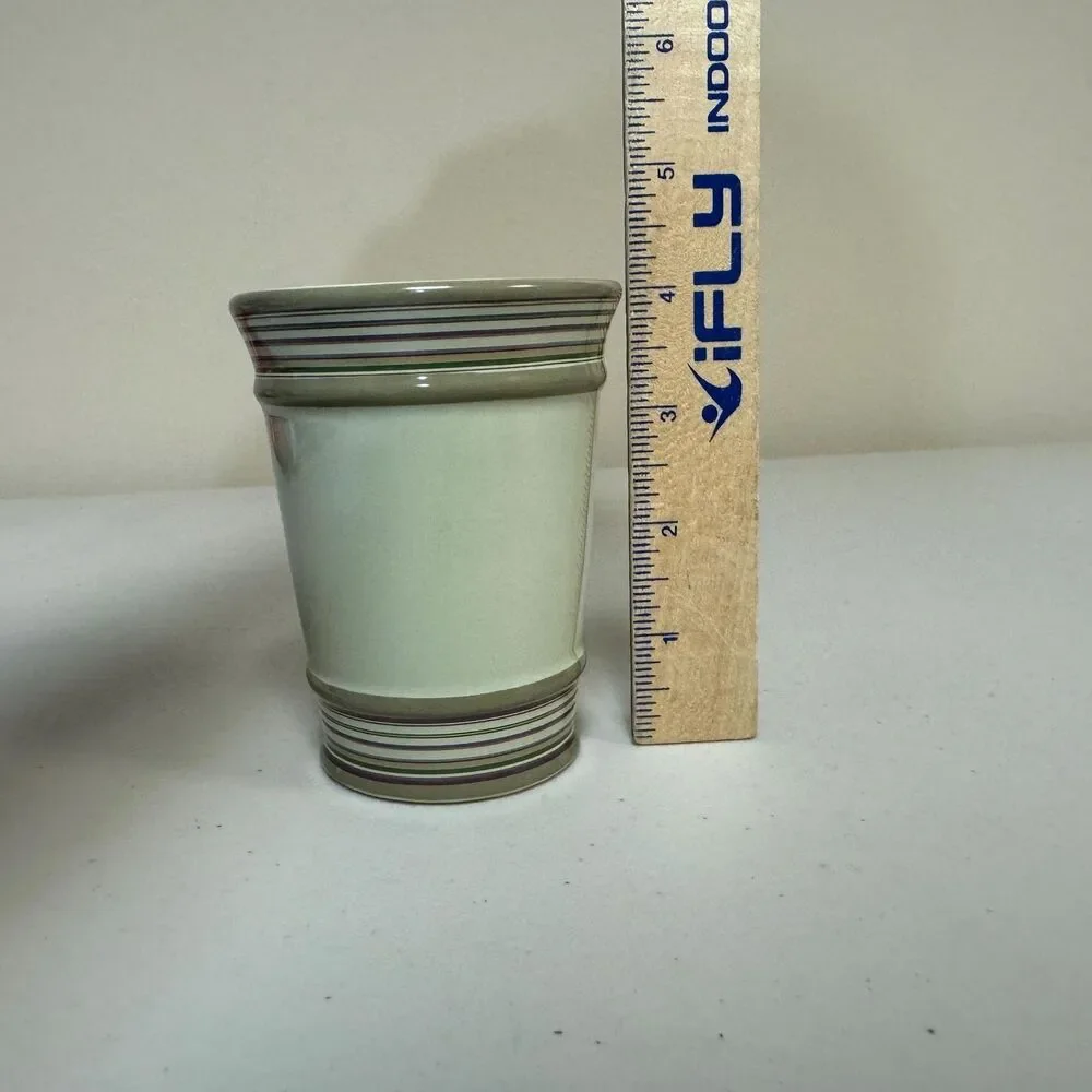Martha Stewart Everyday Toothbrush Holder Green 4 Brush Round Bath Container